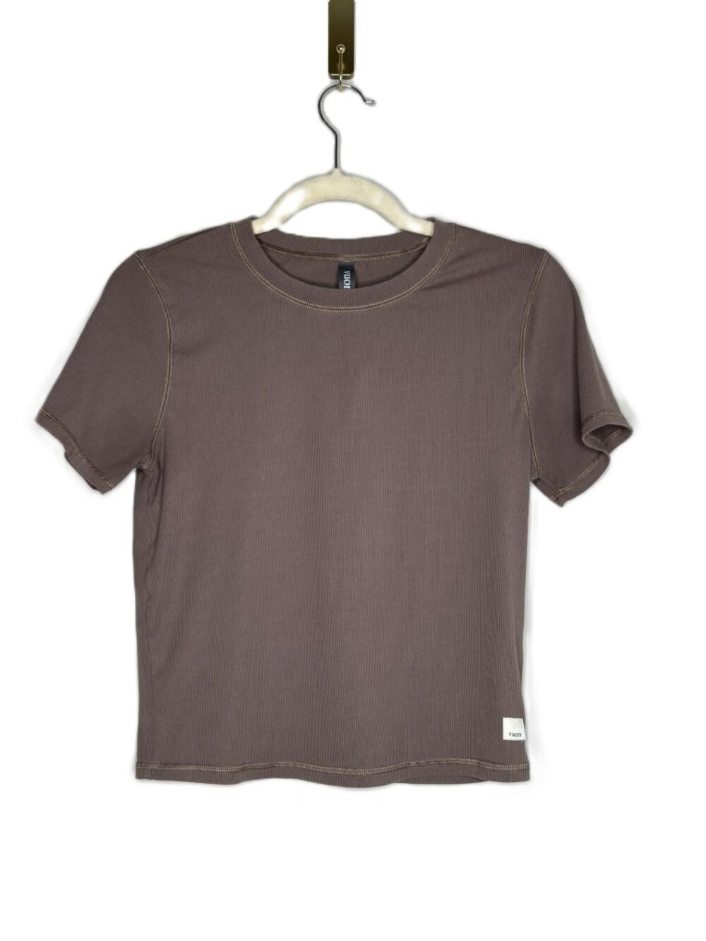 Vuori Pose Fitted Tee – Smokey Taupe – Large – Soft Stretch Performance - Picture 9 of 9